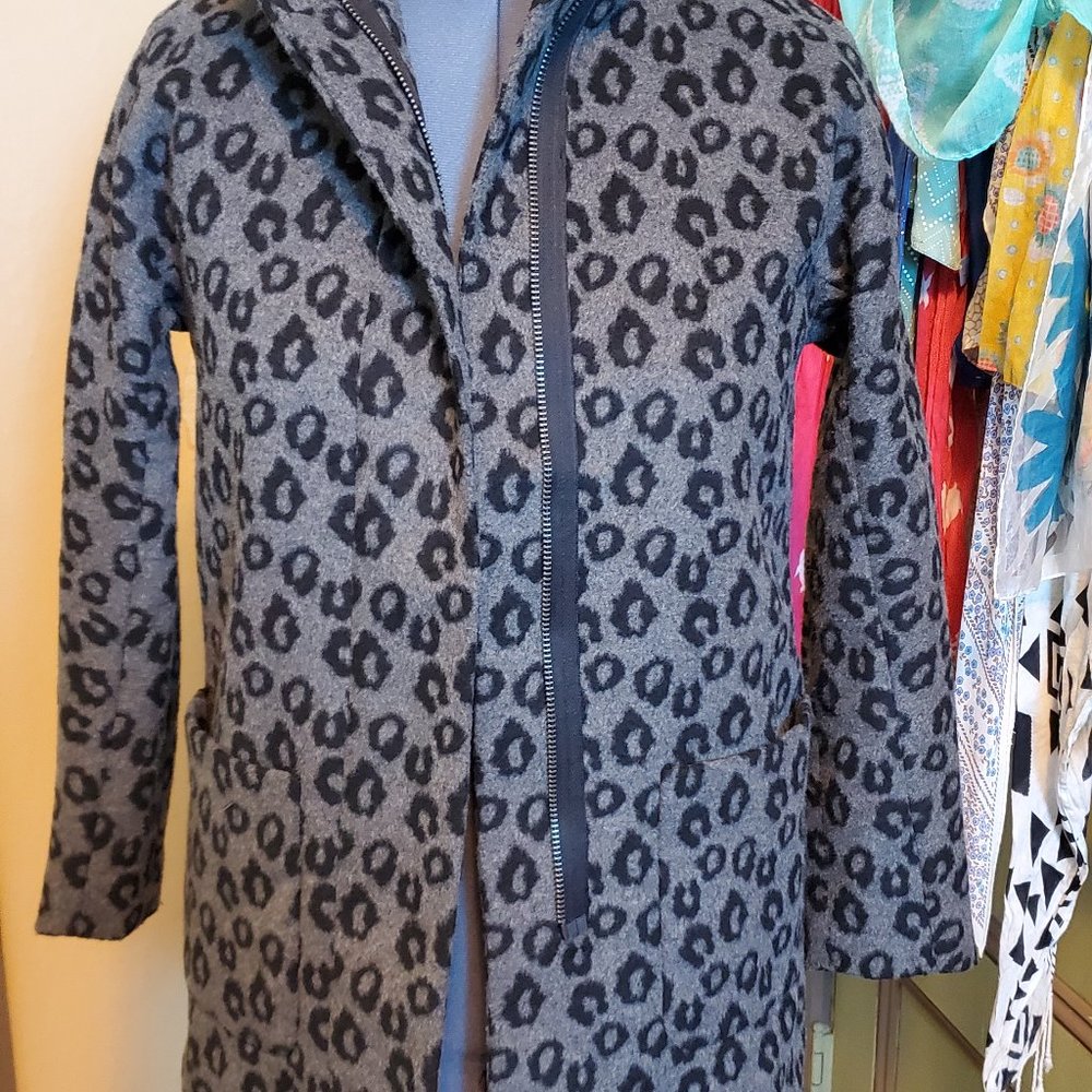 Grey Leopard Coat